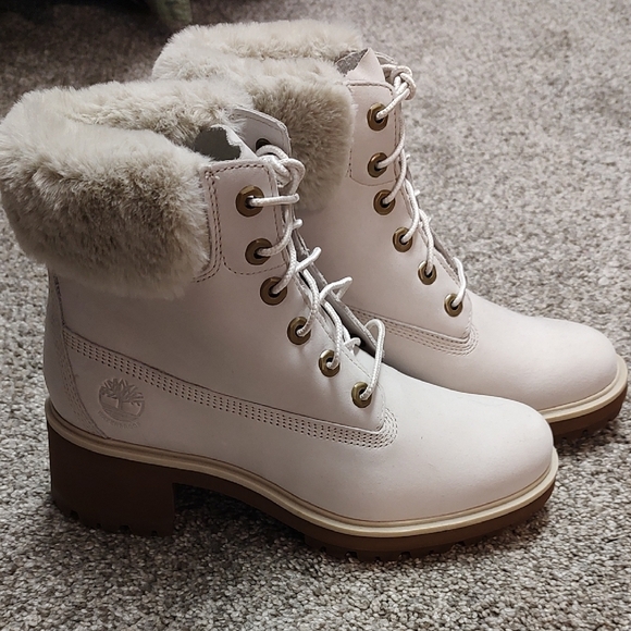 Timberland Women's Cream Fur-Lined Winter Boots Never Worn! NWOB - Picture 3 of 6